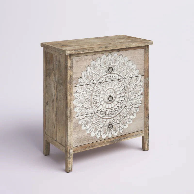 3 Drawer Rustic Accent Chest
