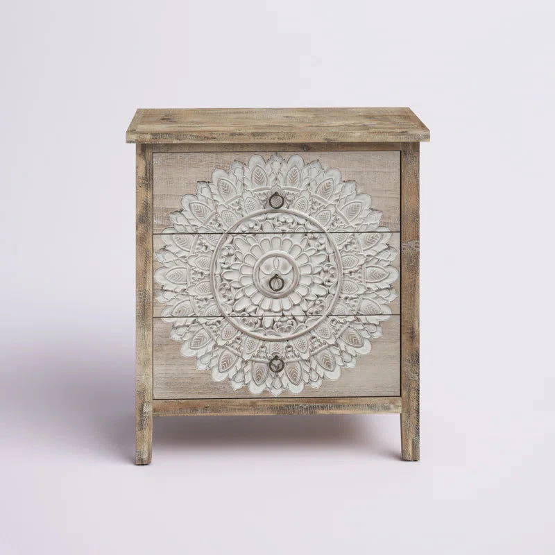 3 Drawer Rustic Accent Chest