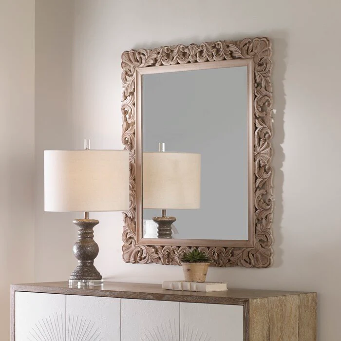 Luxurious Solid Wood Mirror Frame for Room Decorations Bedroom & Home