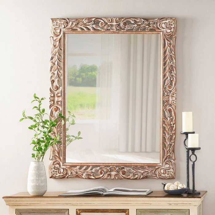 Luxurious Solid Wood Mirror Frame for Room Decorations Bedroom & Home Two