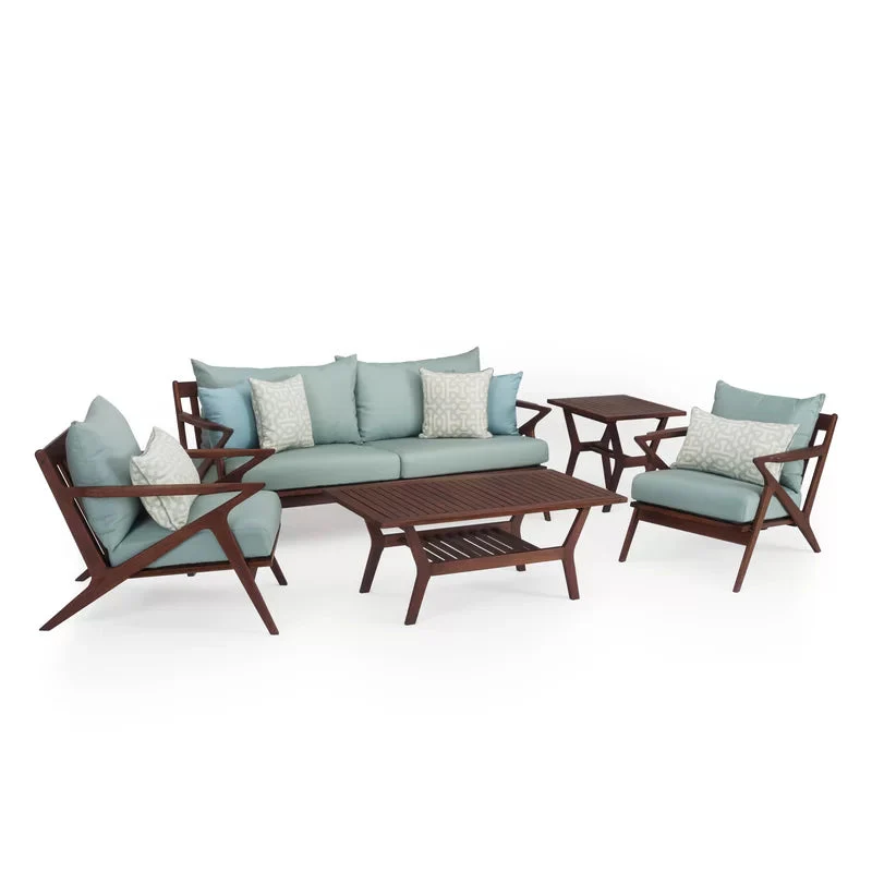 Furneezy Solid Wood Sofa Set With Coffee Table For living room Two