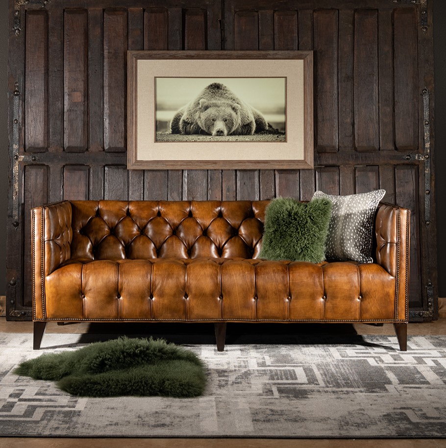 Furneezy Budapest Chesterfield Sofa Antique Brown