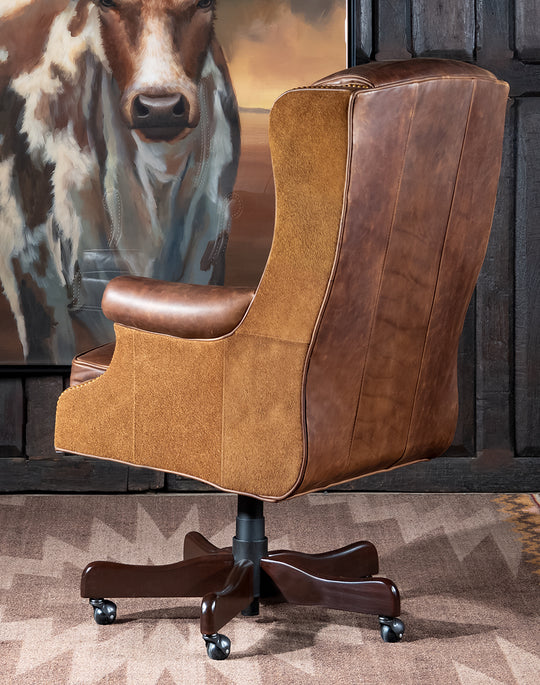  Vintage Leather Office Chair Three