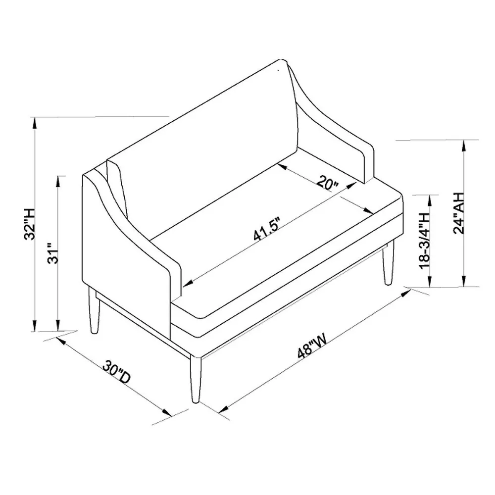 Modern Beige Sofa Two Seater