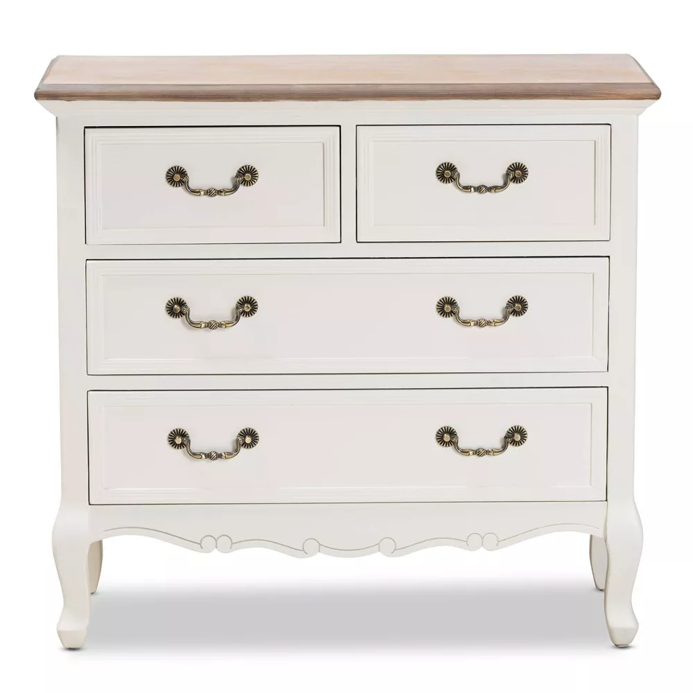 Vintage White Wooden Dresser