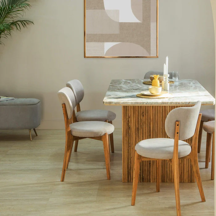 Modern Marble Dining Table Six Seater 