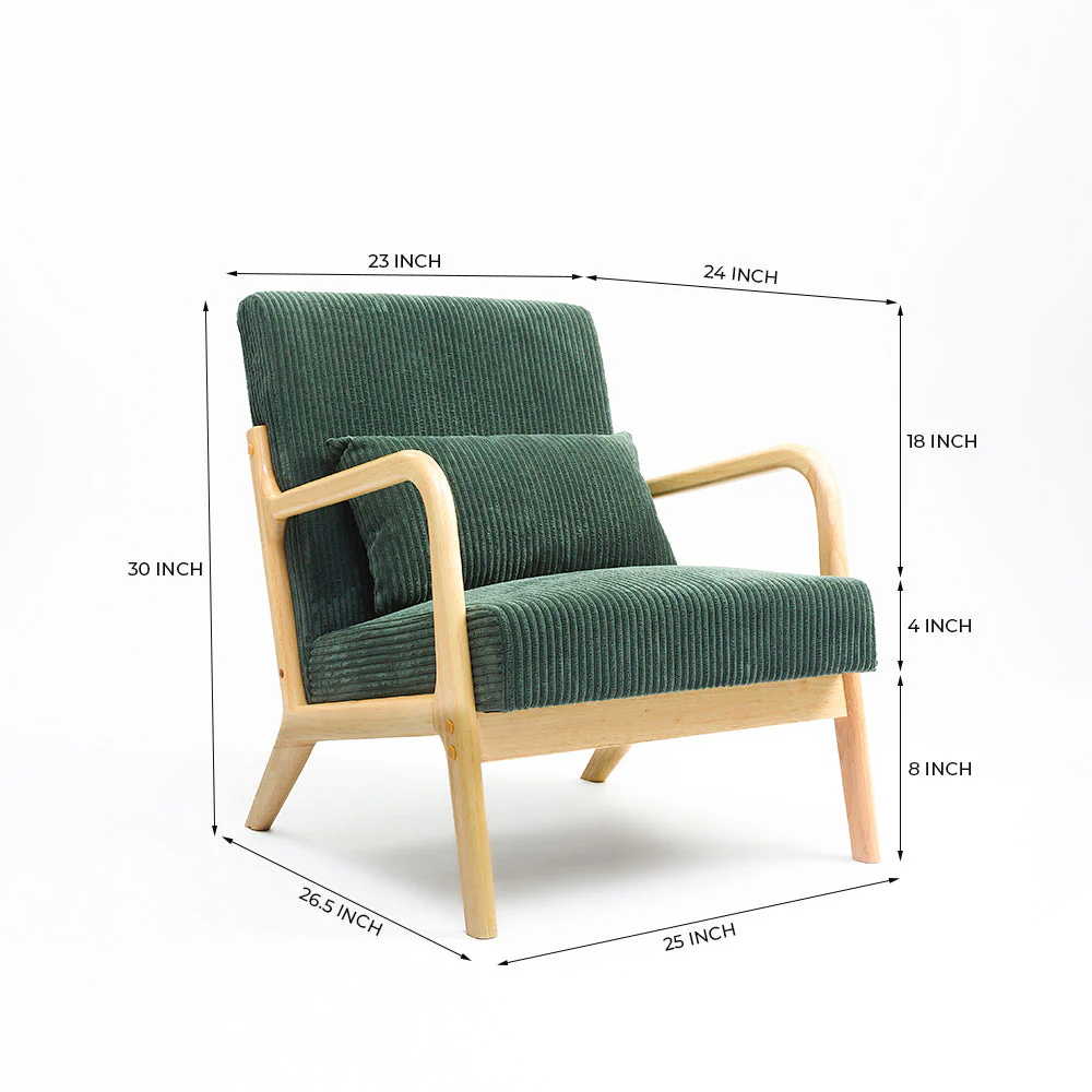 Green Corduroy Armchair