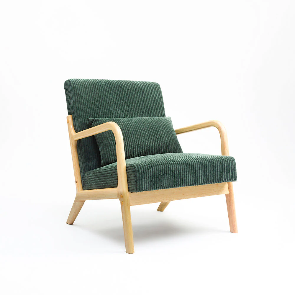 Green Corduroy Armchair