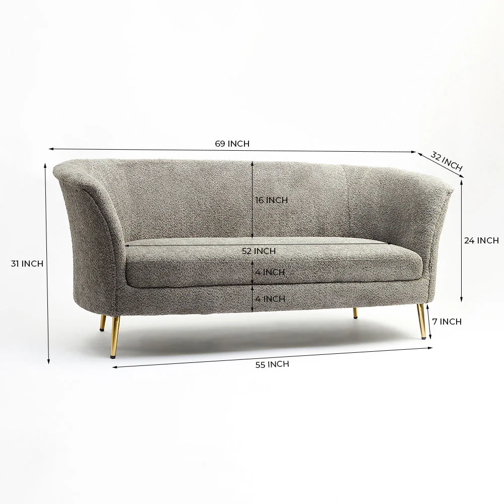 Modern Green Curved Sofa # 12