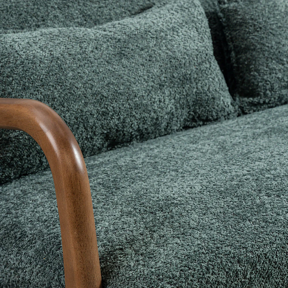 Modern Green Curved Sofa # 14