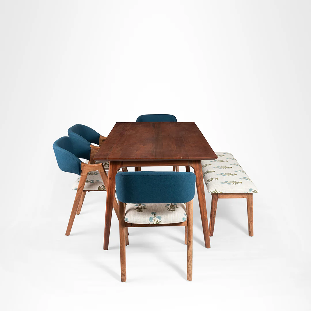 Modern Wooden Dining Table Set # 6 ( Bench)