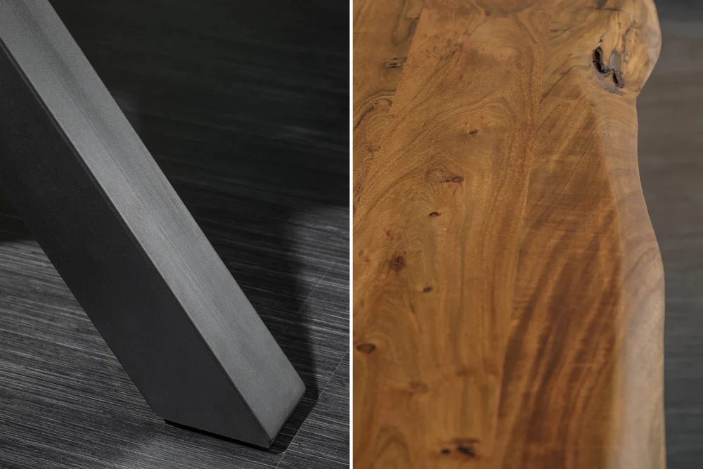 Live-edge acacia Wood  Modern Wooden Dining Table