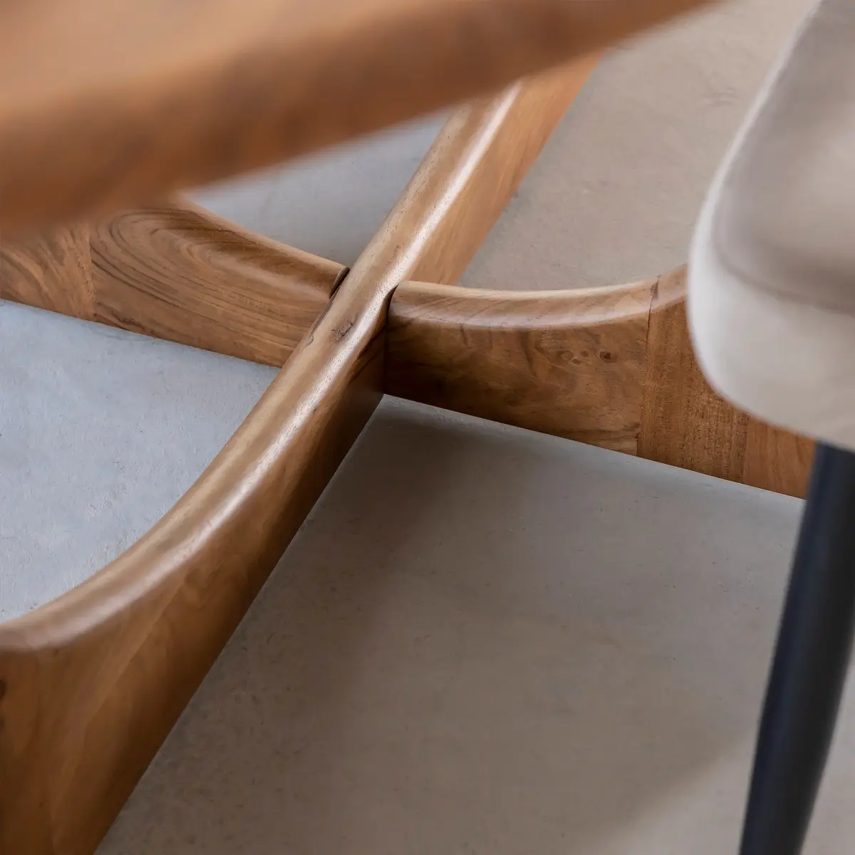 Modern Acacia Wood Dining Table Six Seater#6