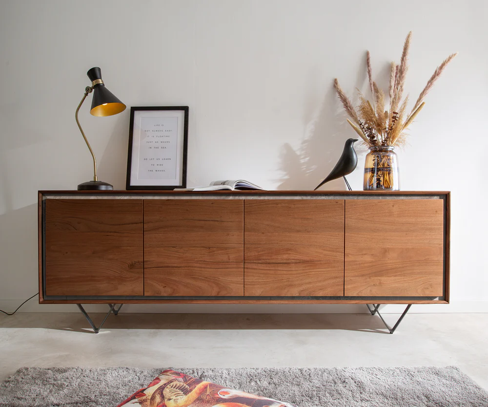 Modern Wooden Sideboard In Acacia Wood