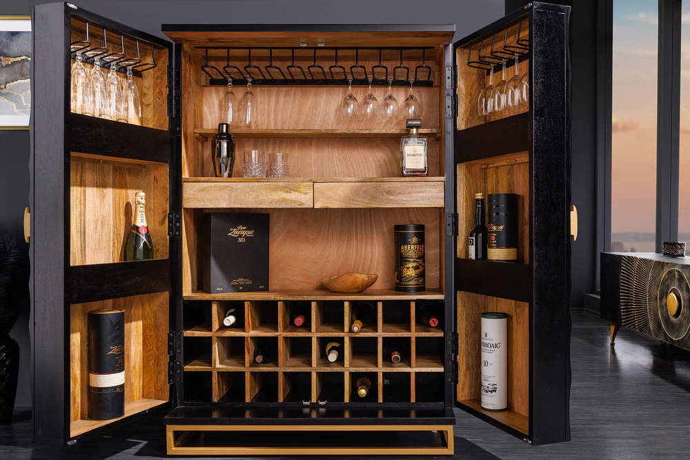 Modern Art Deco Bar Cabinet 