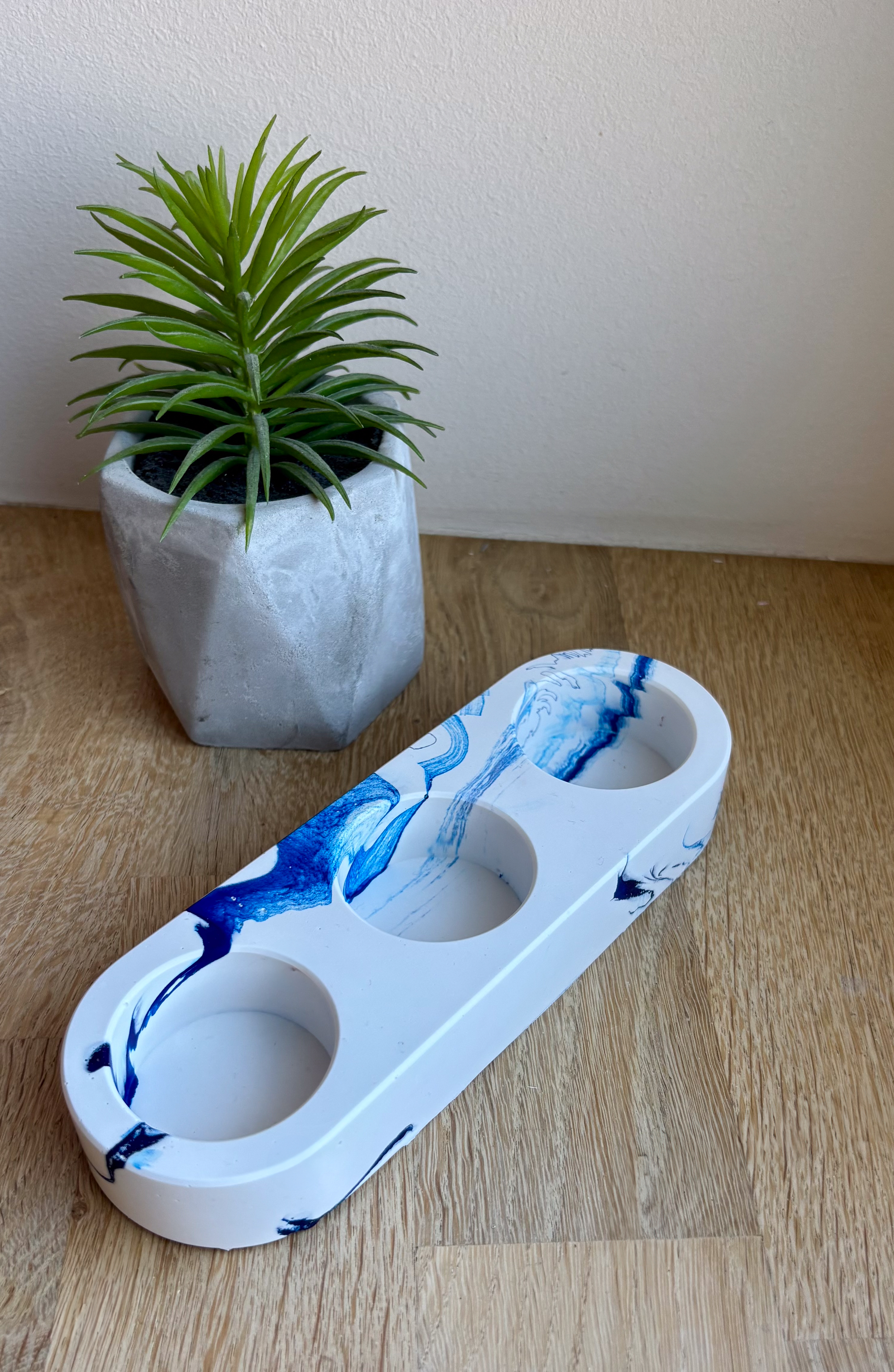 Moule pour trois bougies chauffe-plat