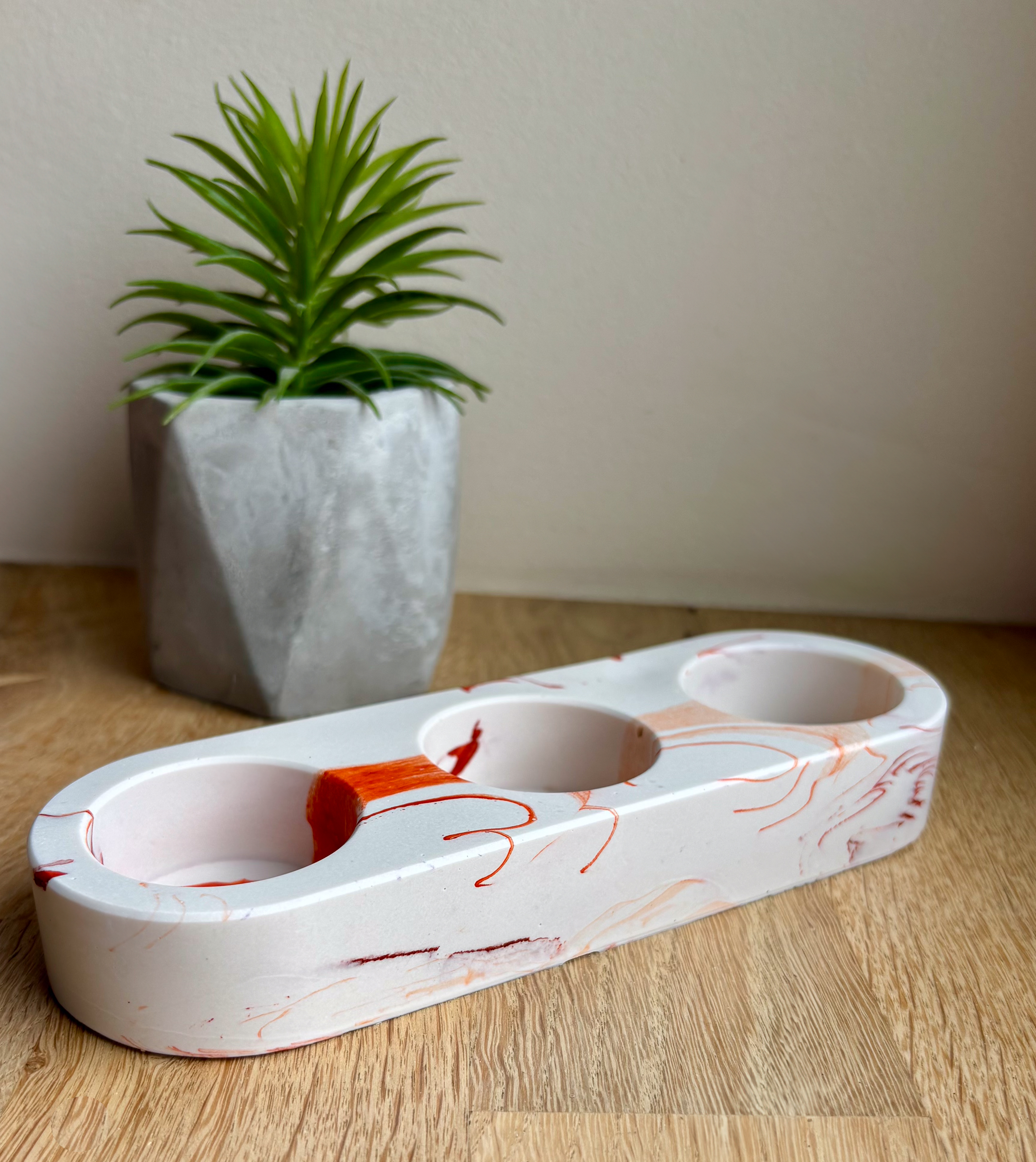 Moule pour trois bougies chauffe-plat 