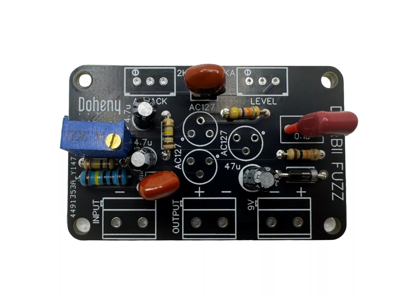 Doheny Audio DA-BII Fuzz / Distortion Guitar Effect Pedal PCB 
