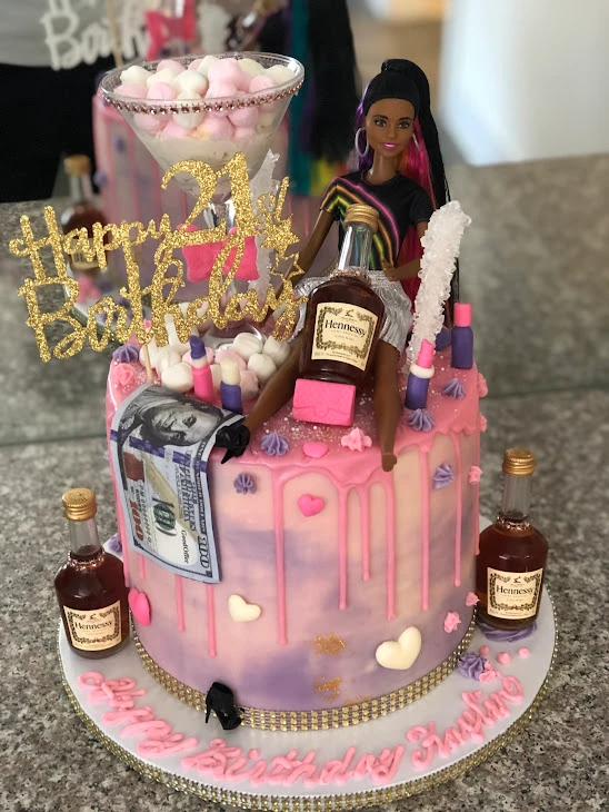 Custom Drunk Barbie Cake
