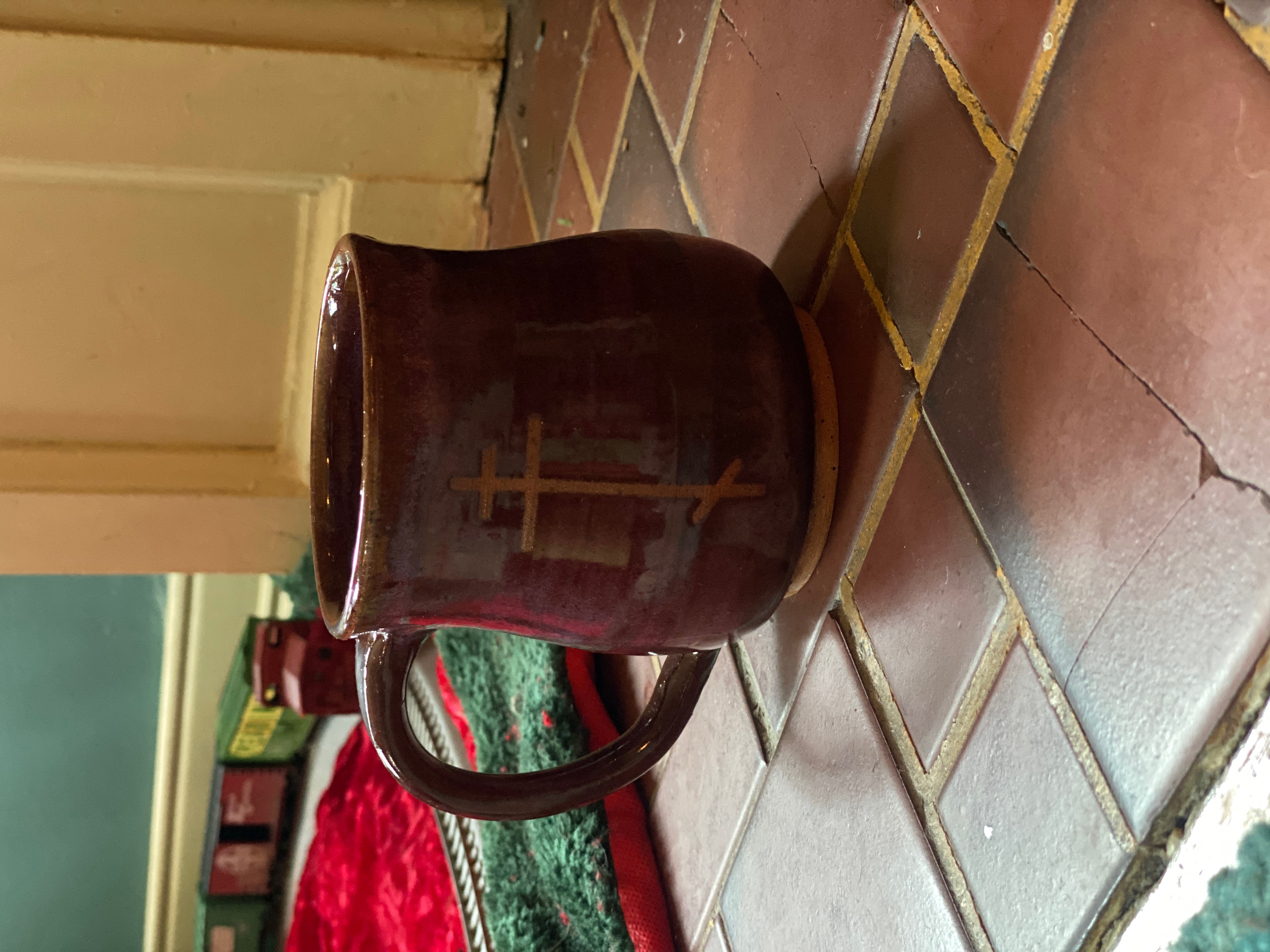 Handmade Orthodox Cross Mug, 13 oz