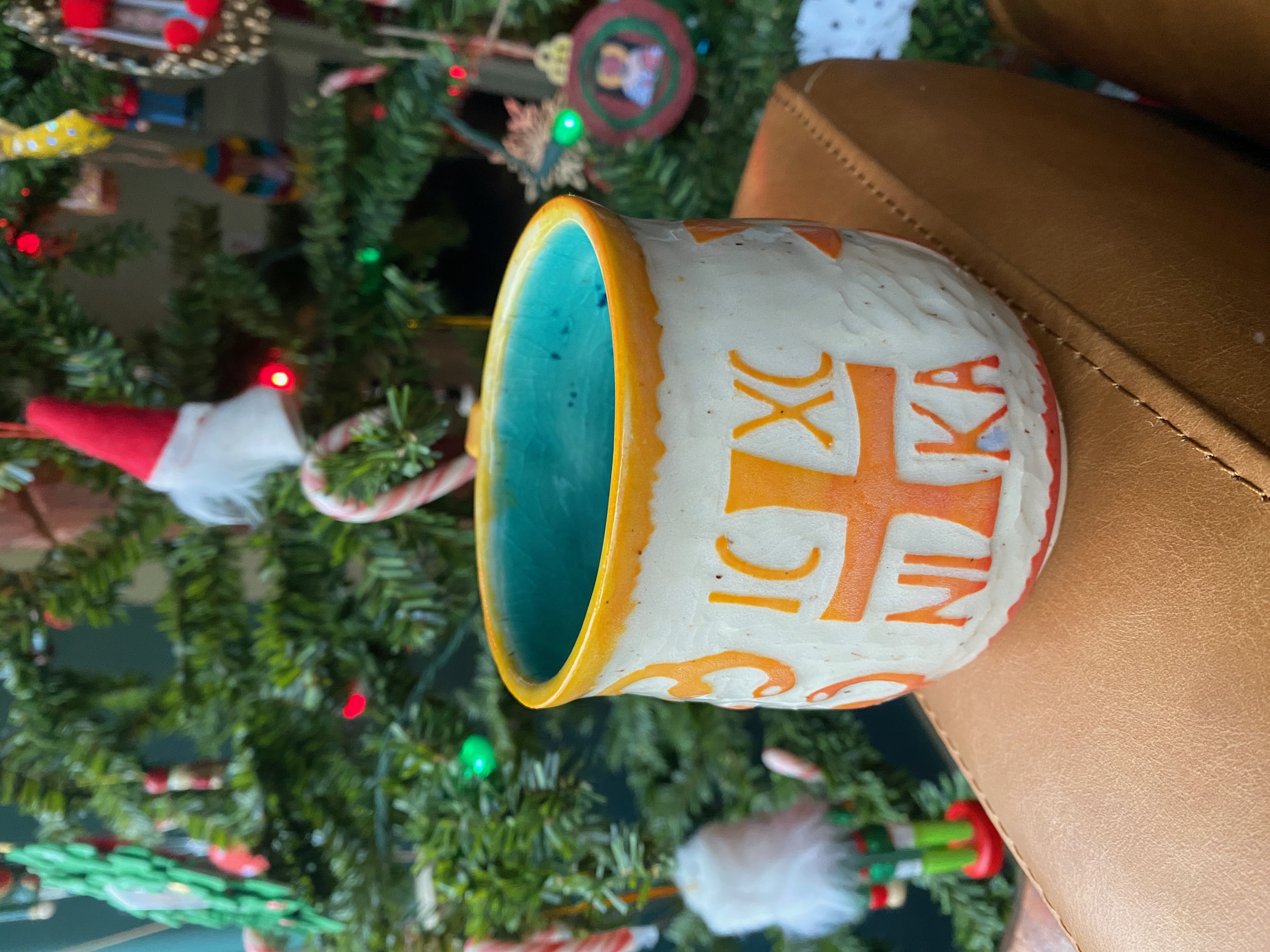 Sunshine Orthodox Sgraffito Mug, 14-15 oz