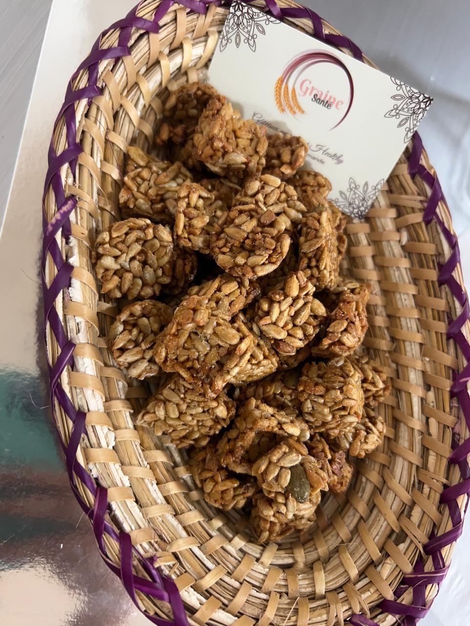 nougat carré aux graines de tournesol