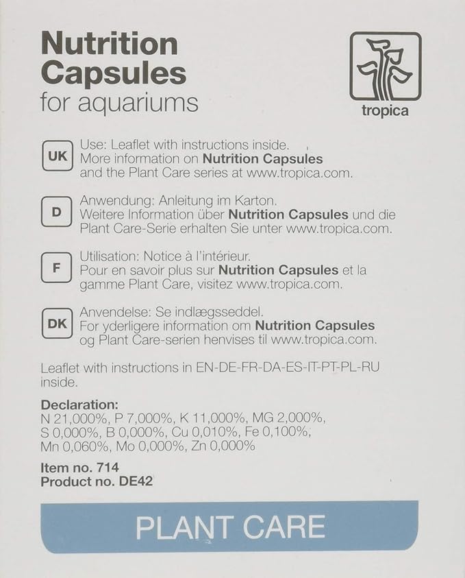 Capsules Engrais Aquarium TROPICA