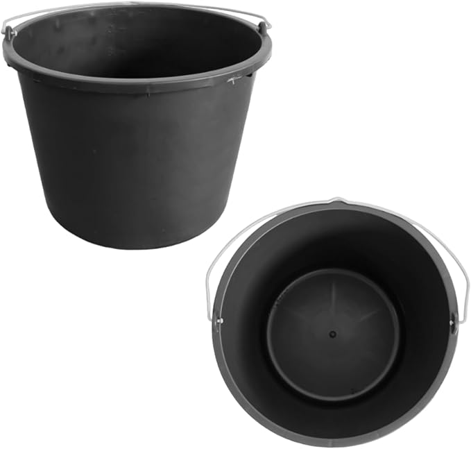 SEAU 12L NOIR ROND pour Transport Poissons ou Changement d'Eau