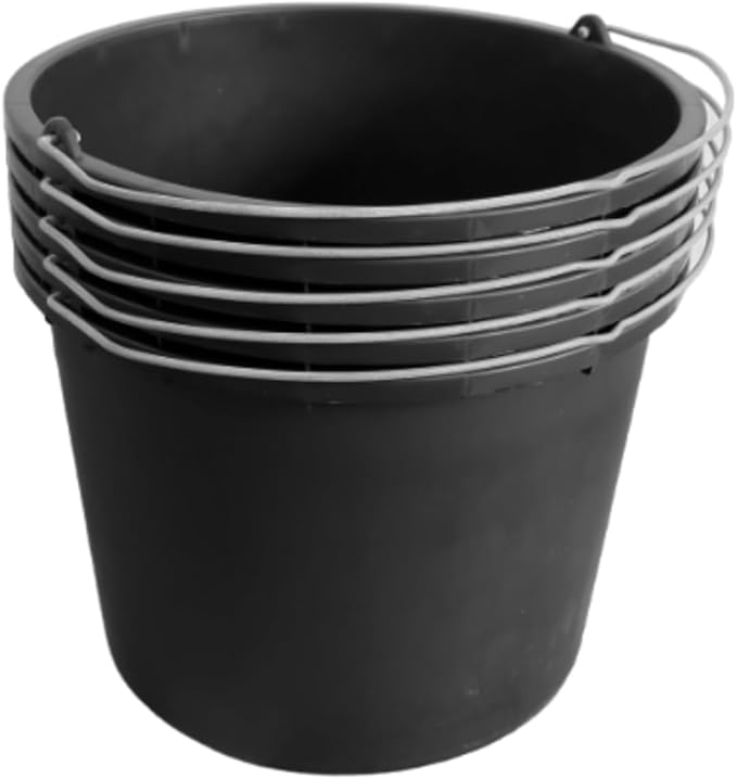 SEAU 12L NOIR ROND pour Transport Poissons ou Changement d'Eau