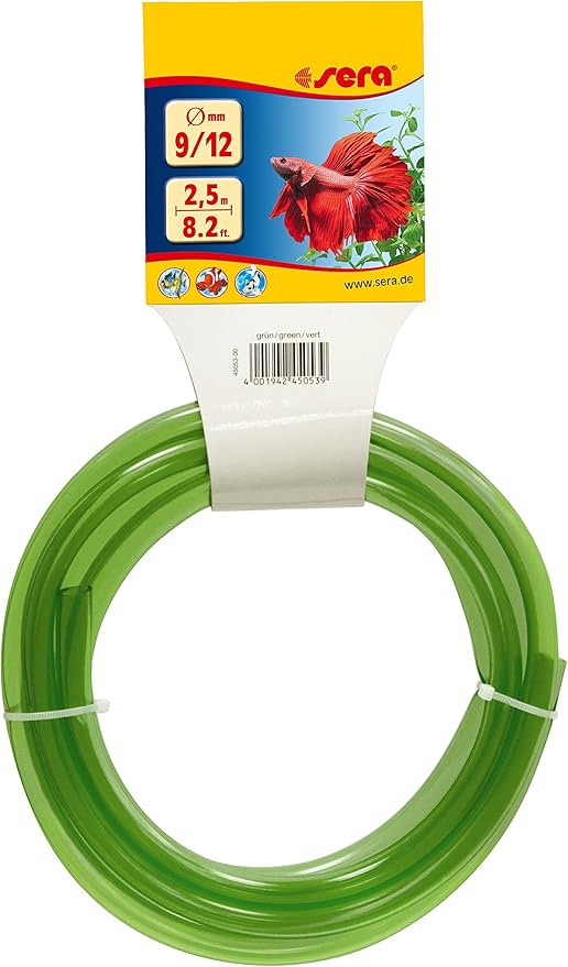 SERA Tuyau Flexible pour Aquarium Vert  Ø 9/12  2,5 m