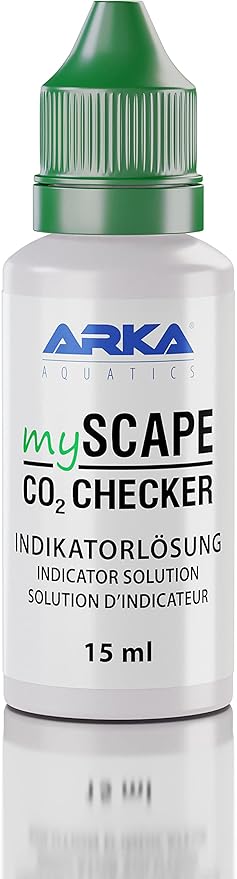 ARKA mySCAPE-CO2 Checker Liquid - 15 ML - Surveillance fiable du CO2 avec Affichage en Couleur. Indispensable pour Un aquascaping précis dans Les Aquariums d'eau Douce