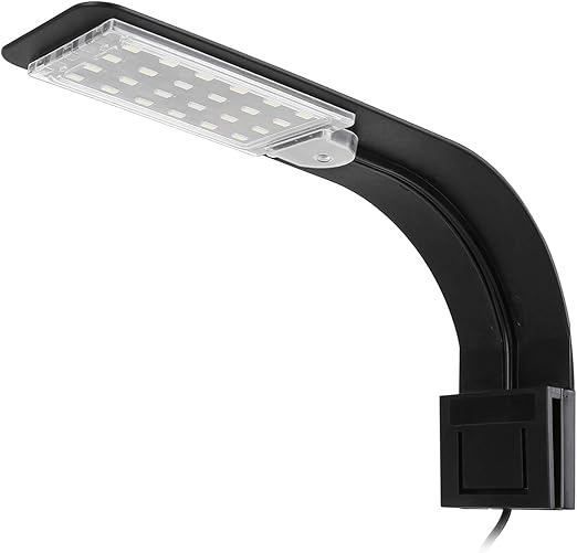 XREUCTOP Lampe LED Aquarium 24 LED 10W, Prise EU, Couleur noire