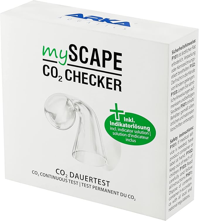 ARKA Testeur CO2 Aquarium mySCAPE-CO2 Checker avec 15 ML indicateur – Test Permanent avec Code Couleur – contrôle précis CO2 Plantes – Indispensable pour aquascaping Eau Douce