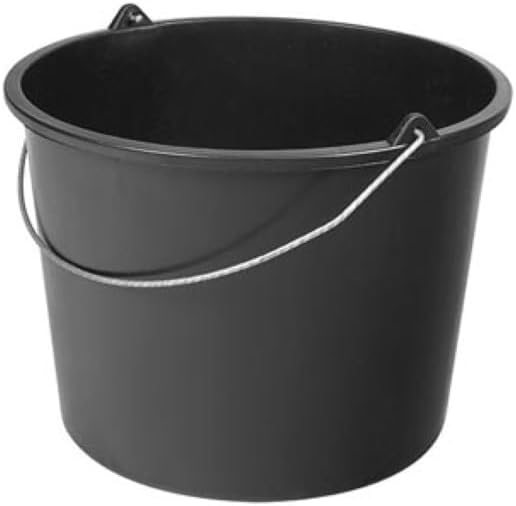SEAU 12L NOIR ROND pour Transport Poissons ou Changement d'Eau
