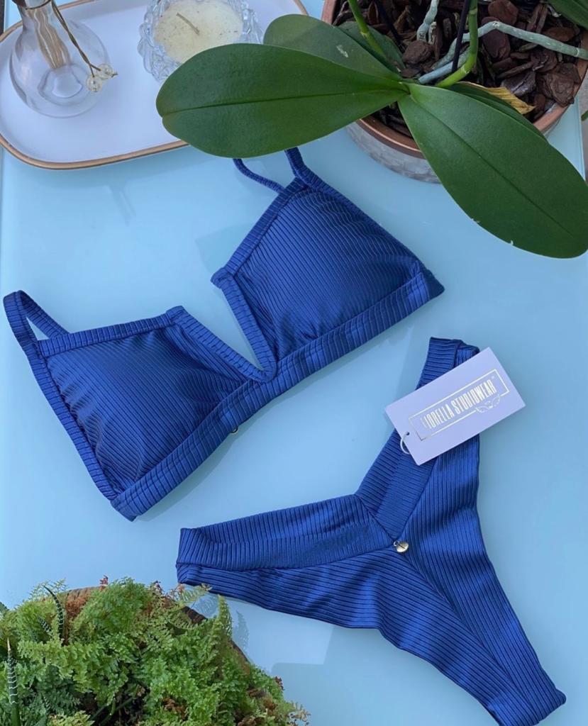 Navy Blue Bikini Set