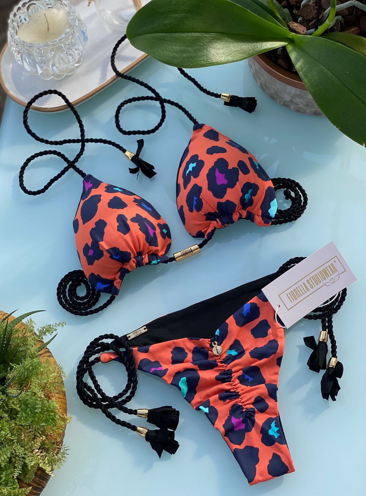 Animal Print Triangle Bikini