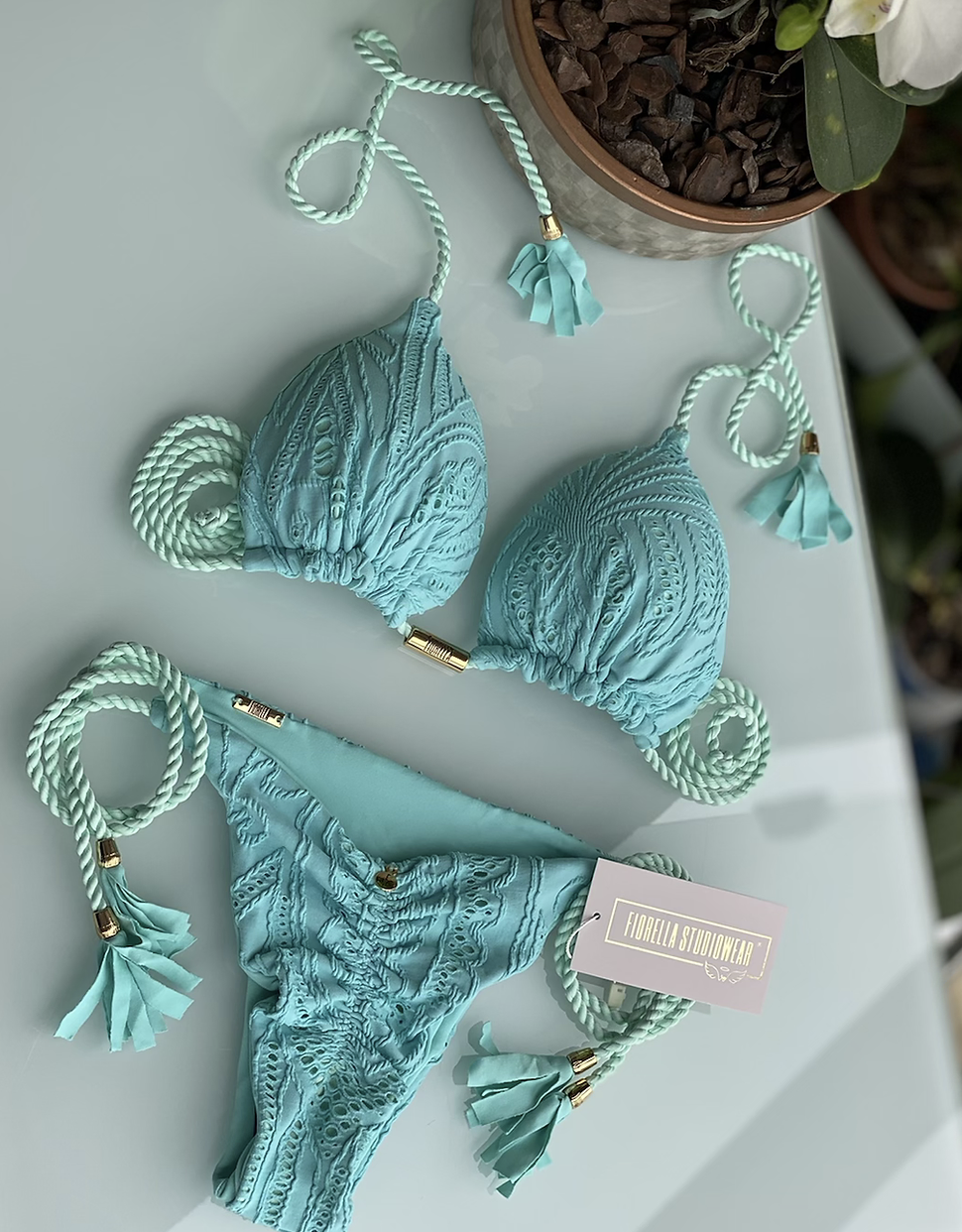 Geovanella Lace Triangle Bikini
