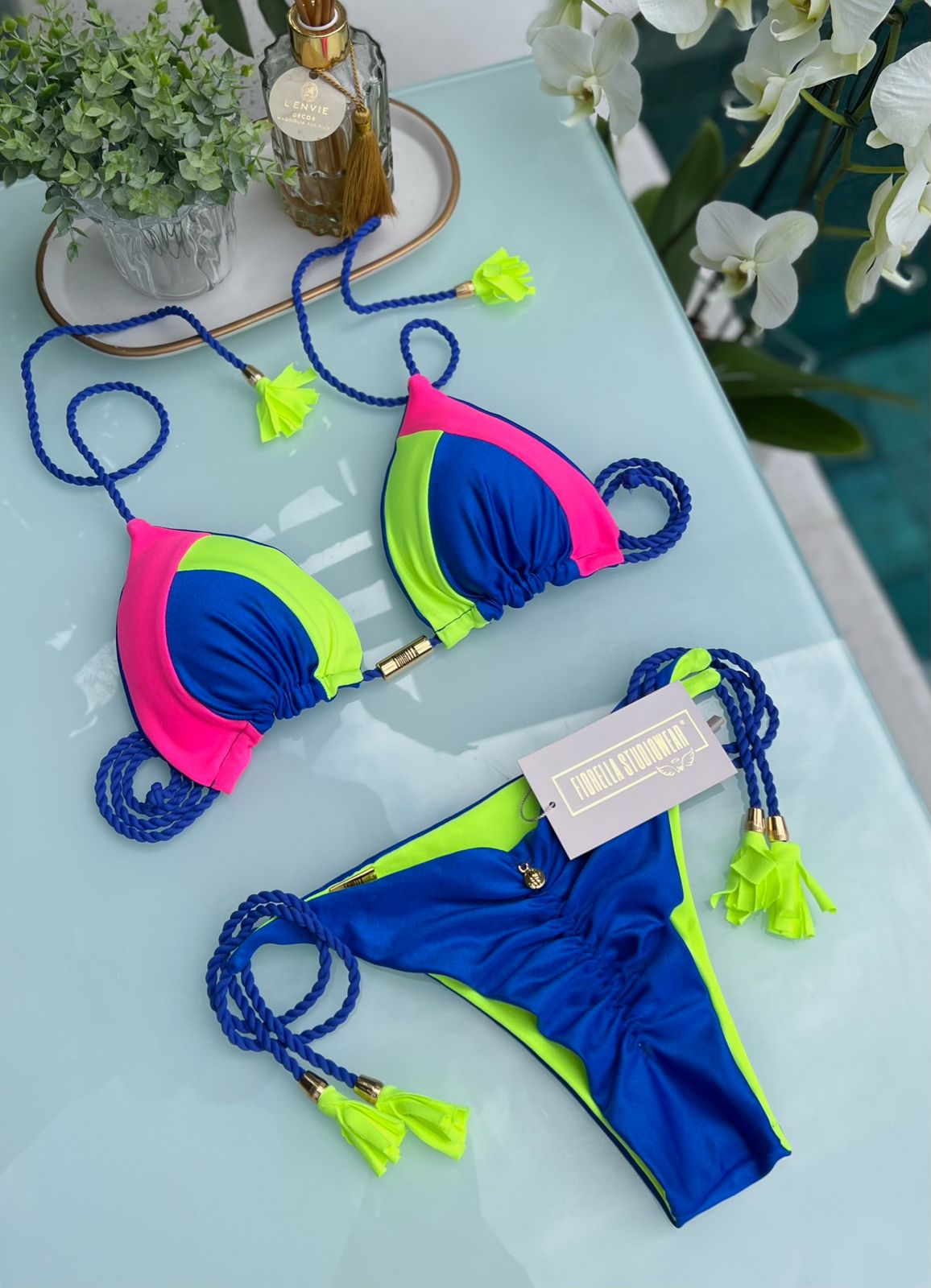 Tricolor Neon Bikini