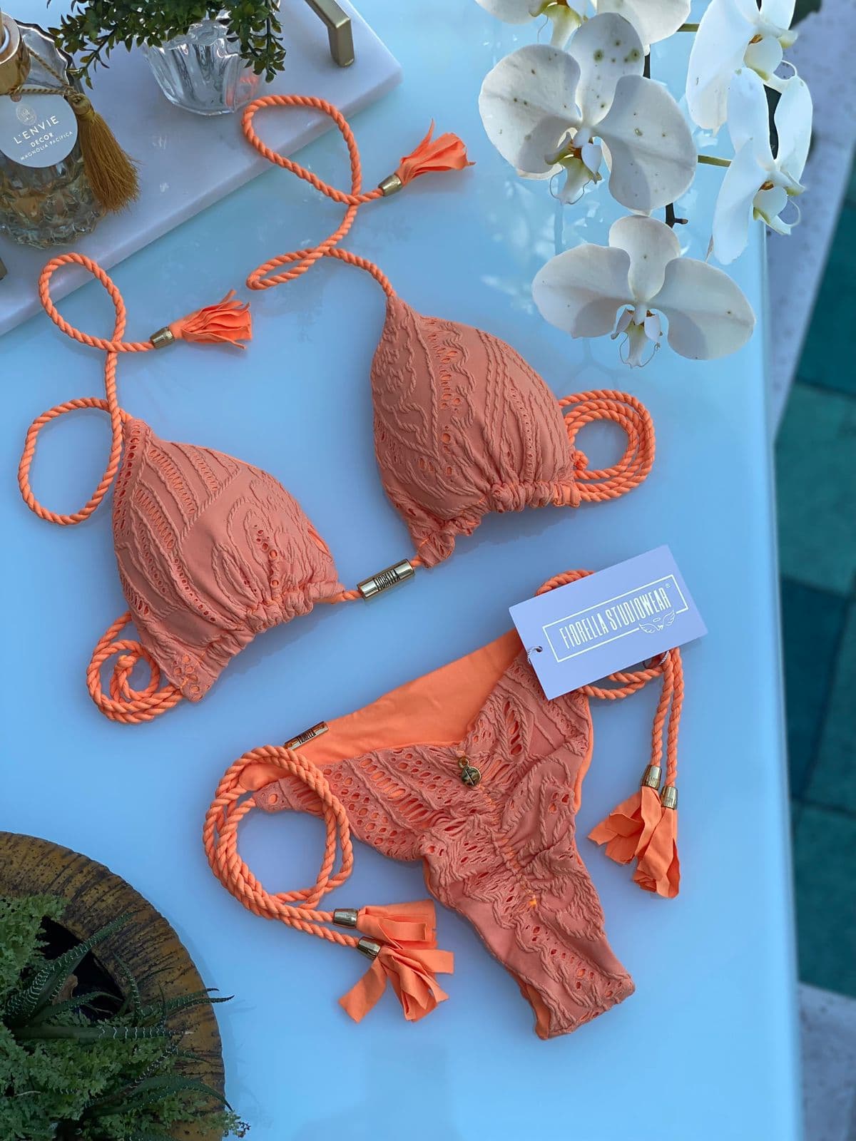 Geovanella Lace Triangle Bikini