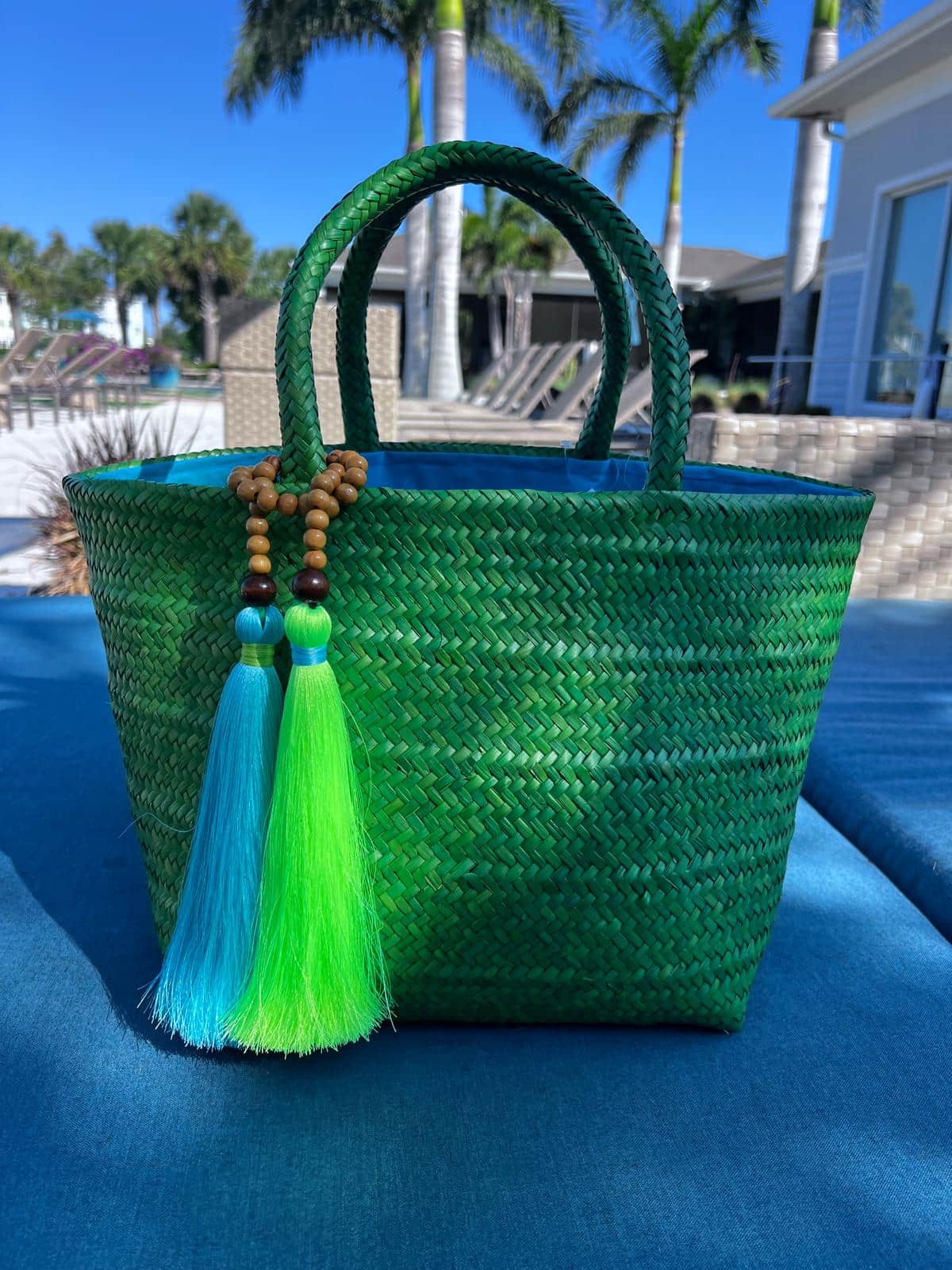 Borogodó Tote, Green Artisan Straw Bag