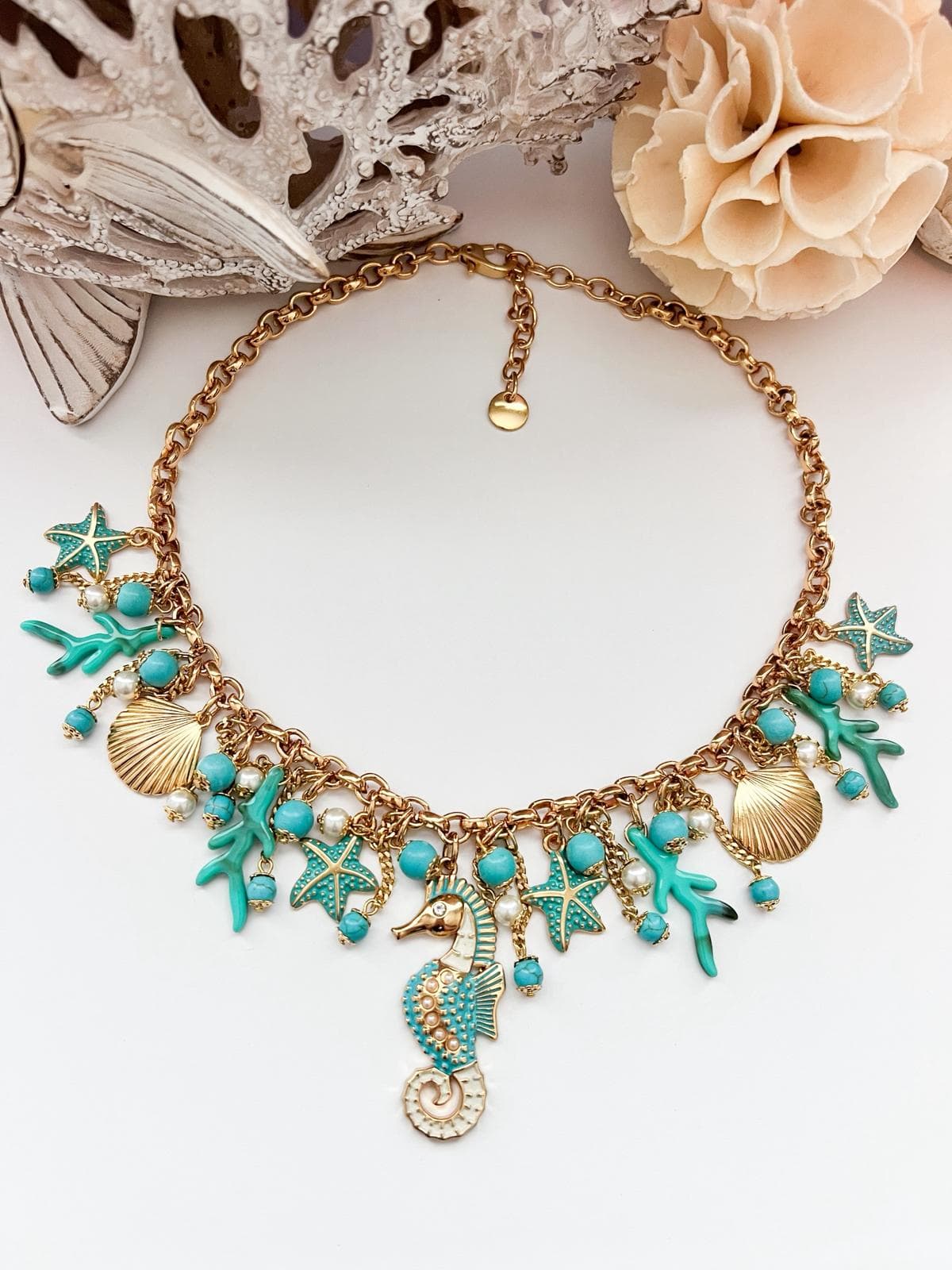 Light Blue Seashore Necklace
