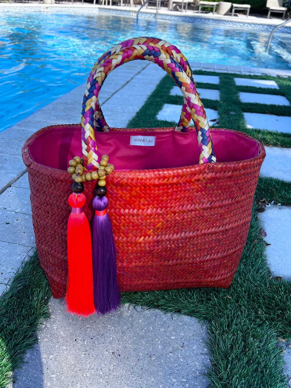 Borogodó Tote, Orange Artisan Straw Bag