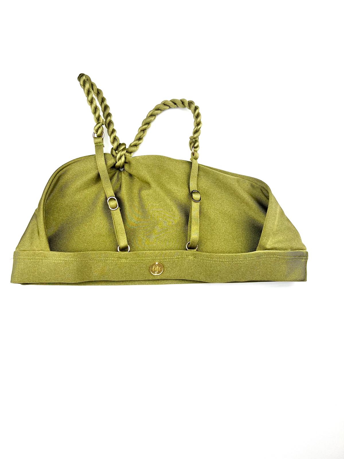 Twist & Shine Pistachio Crop Top – Brazilian Activewear