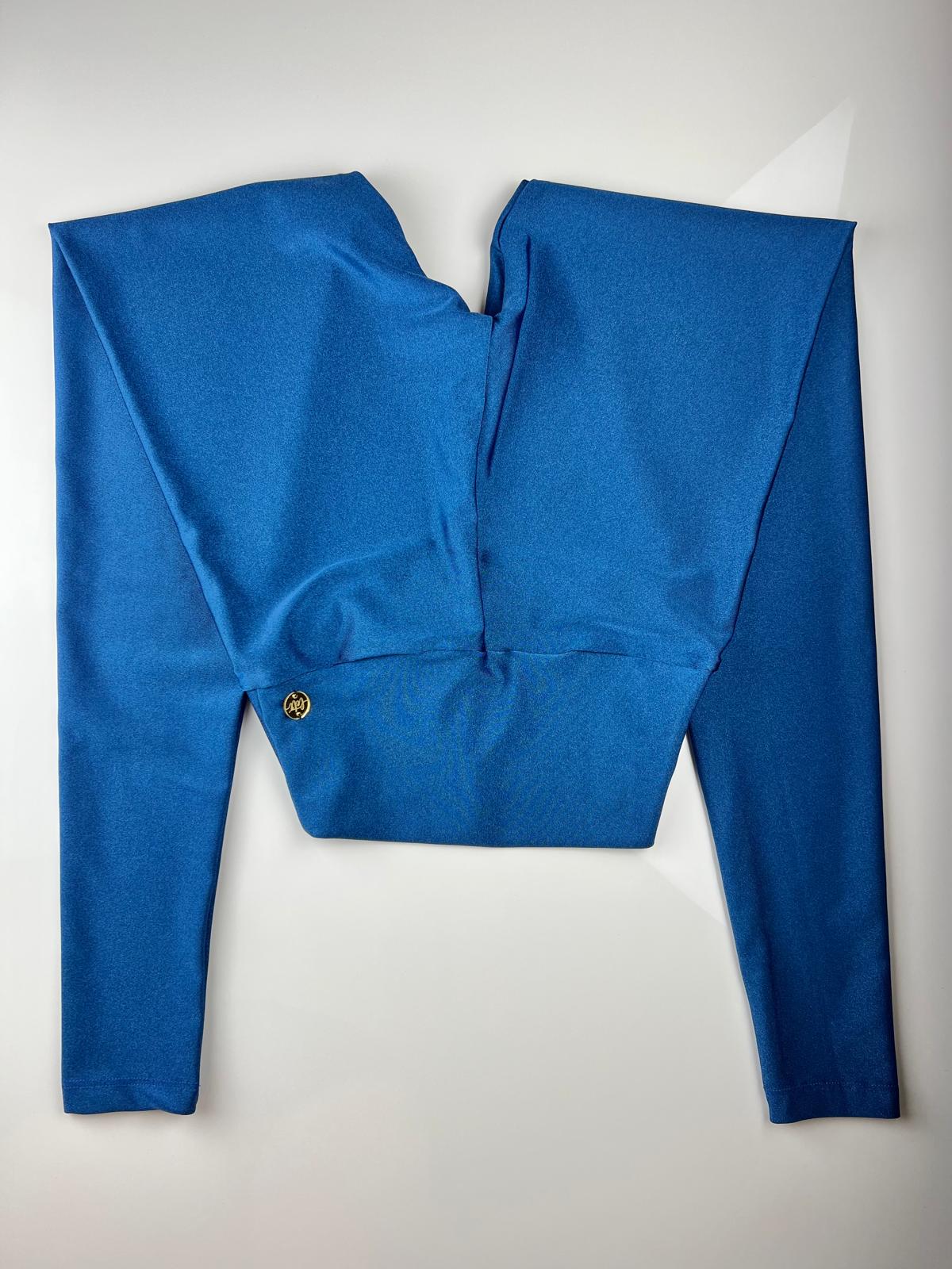Ocean Blue High-Waisted Fitness Pants – Brazilian Activewear | Stretchy and Sculpting