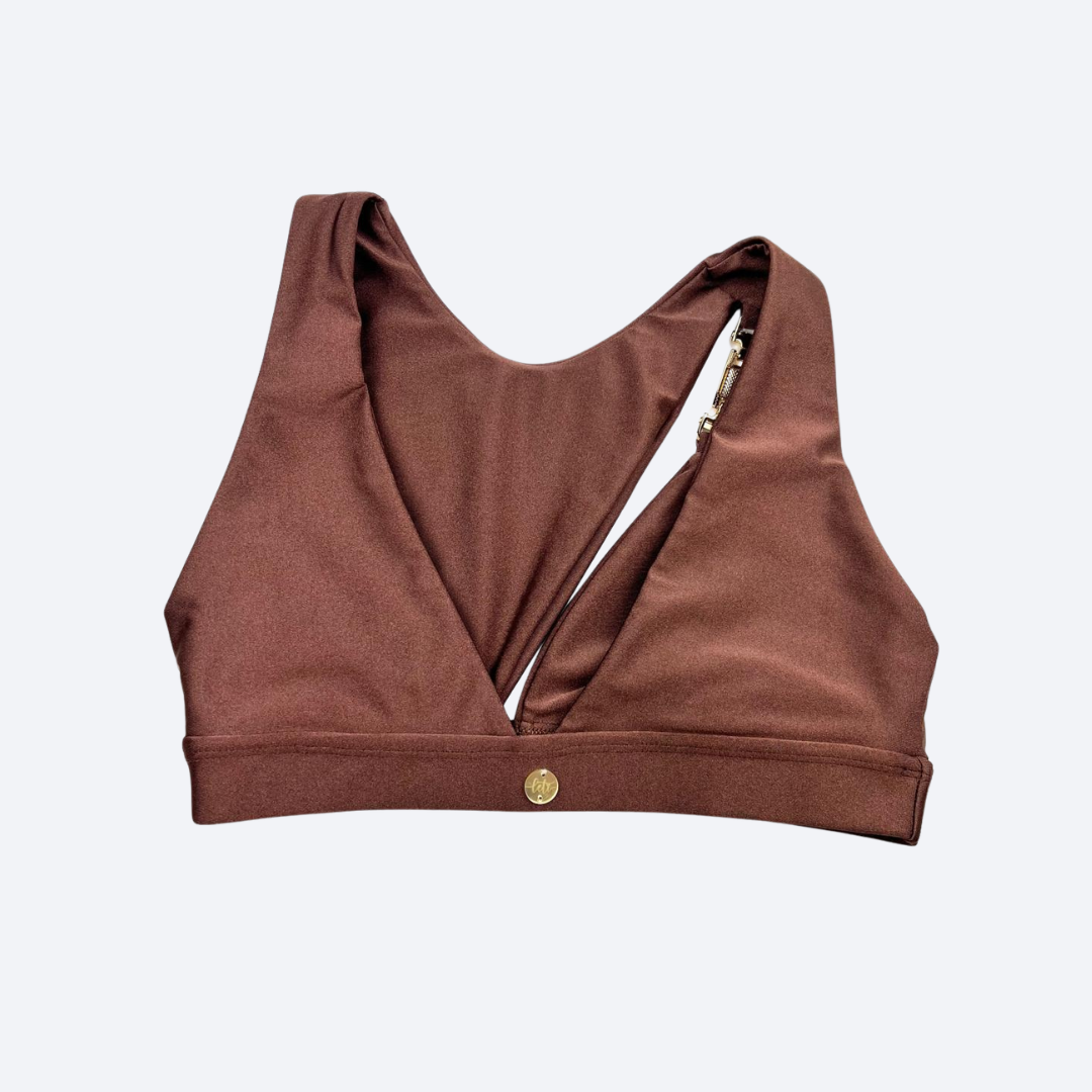 Asymmetrical Fitness Top – Cinnamon 