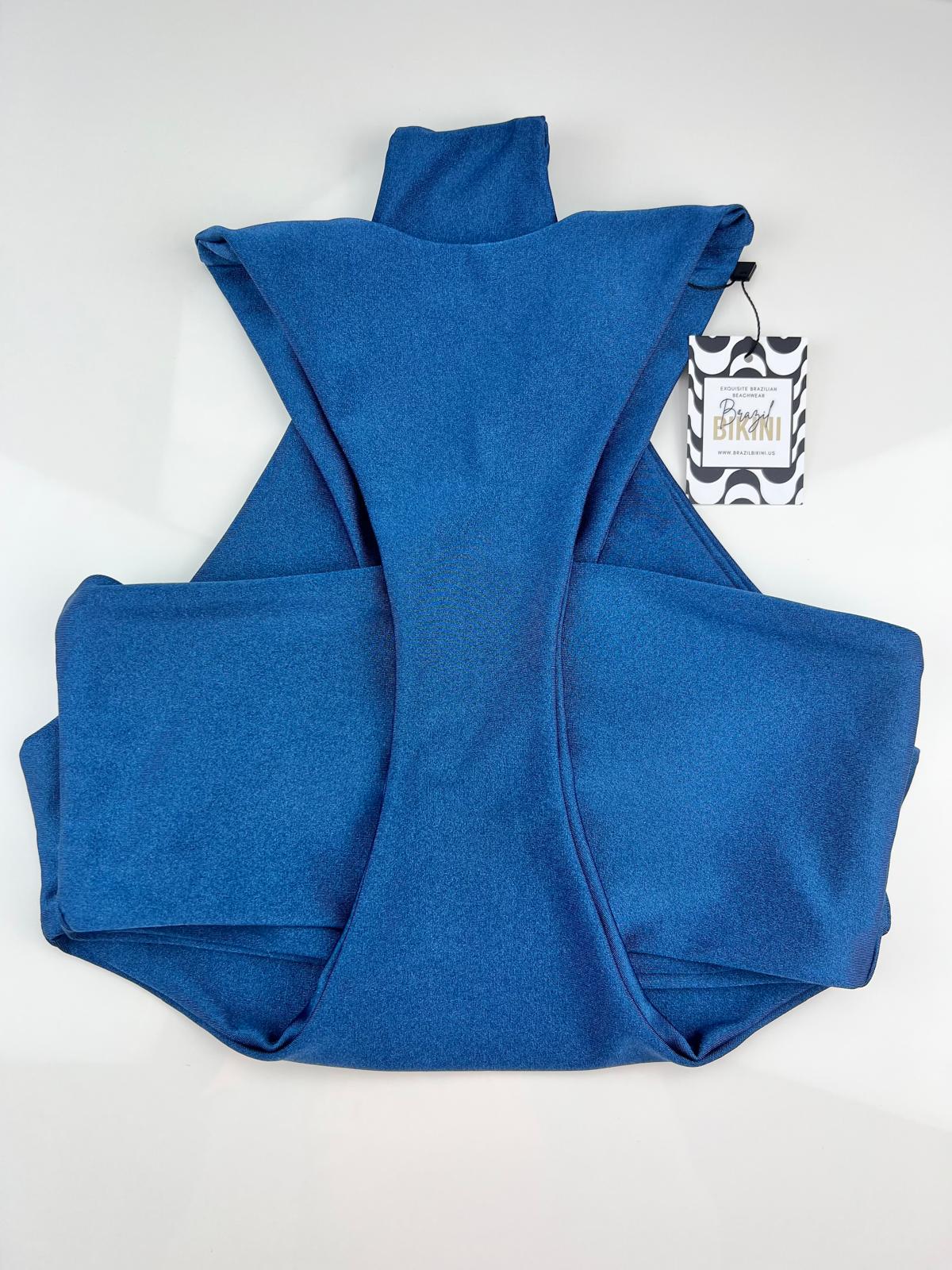 Deep Ocean Blue Bodysuit – Sleek One-Piece Gym Wear | Women's Activewear | Sculpting Workout Suit