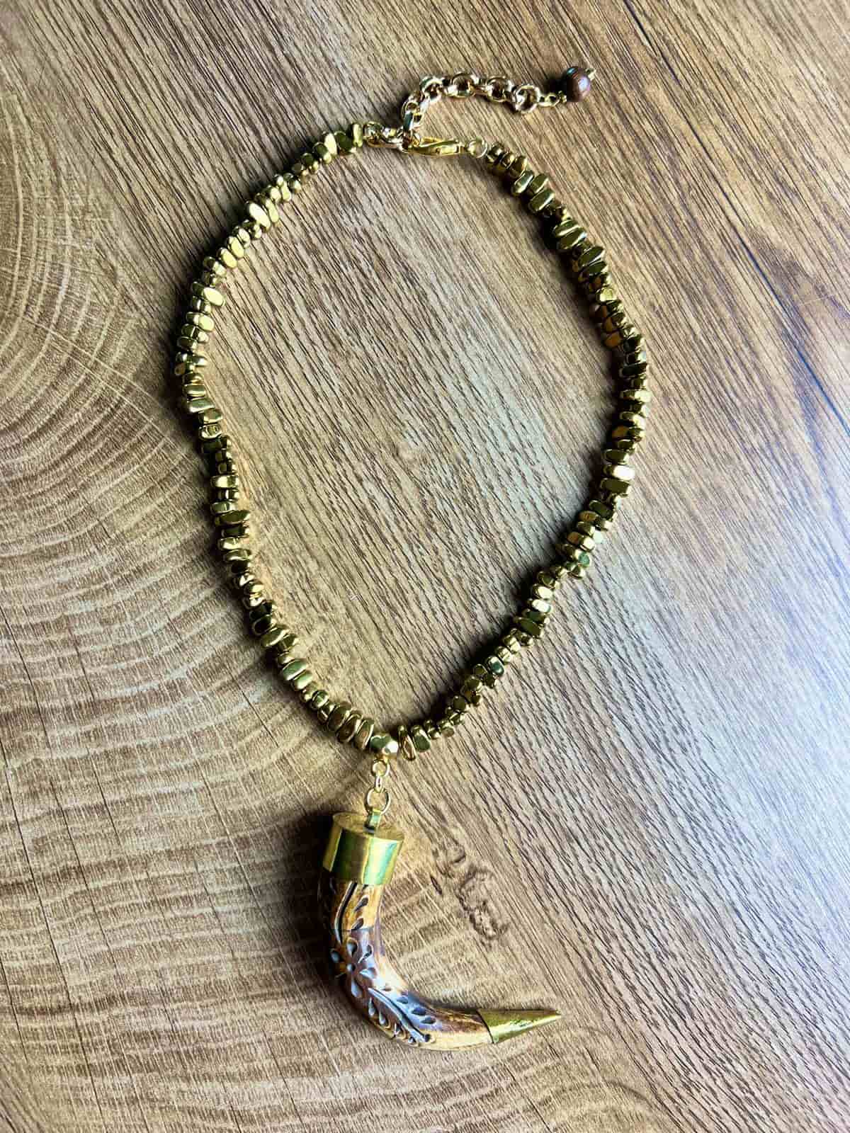 2-Piece Boho Horn Necklace