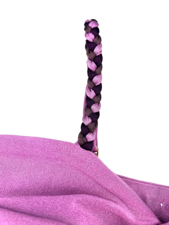Mauve Pink Braided Gym Crop Top