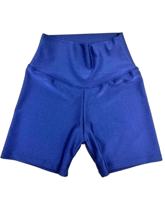 Dark Blue Sculpting Active Shorts – Brazilian Cut, Stretch Fit