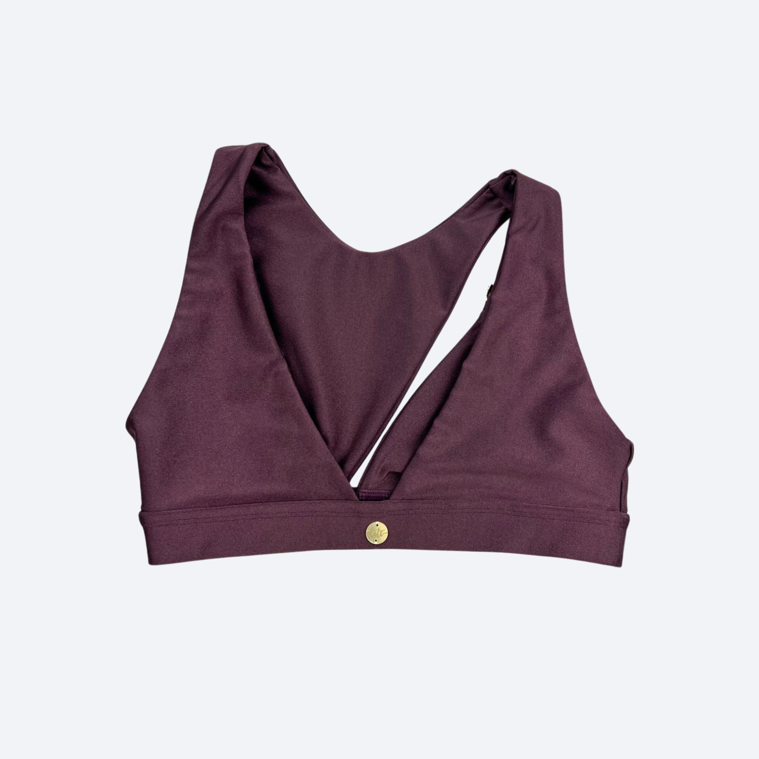 Asymmetrical Fitness Top – Purple Taupe
